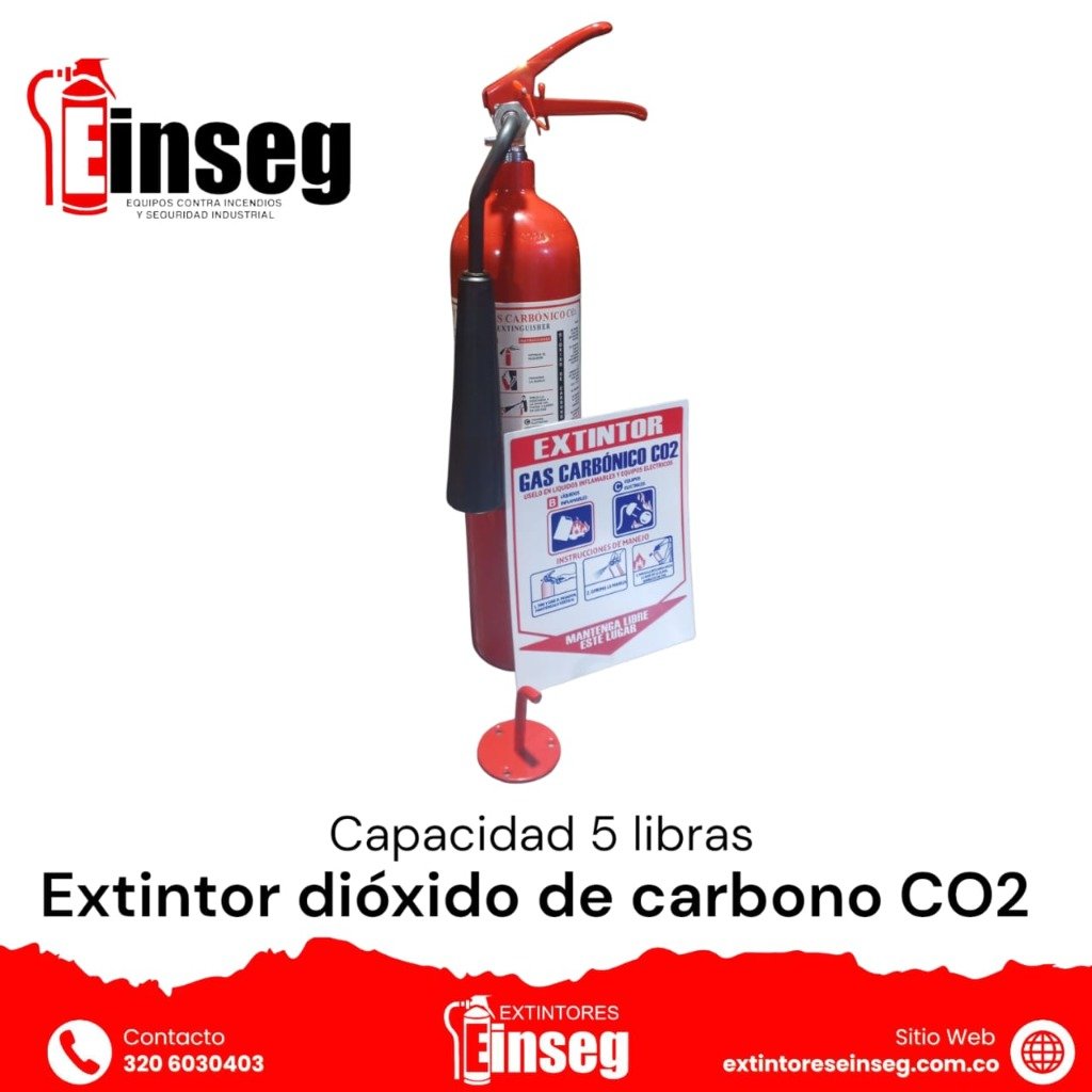 Extintor CO2 de 5 libras en Medellín